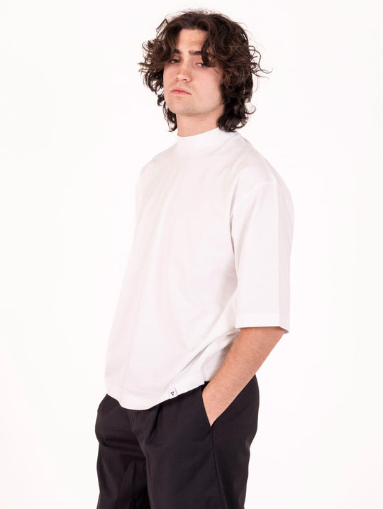 T-Shirt Woc in Cotone Latte