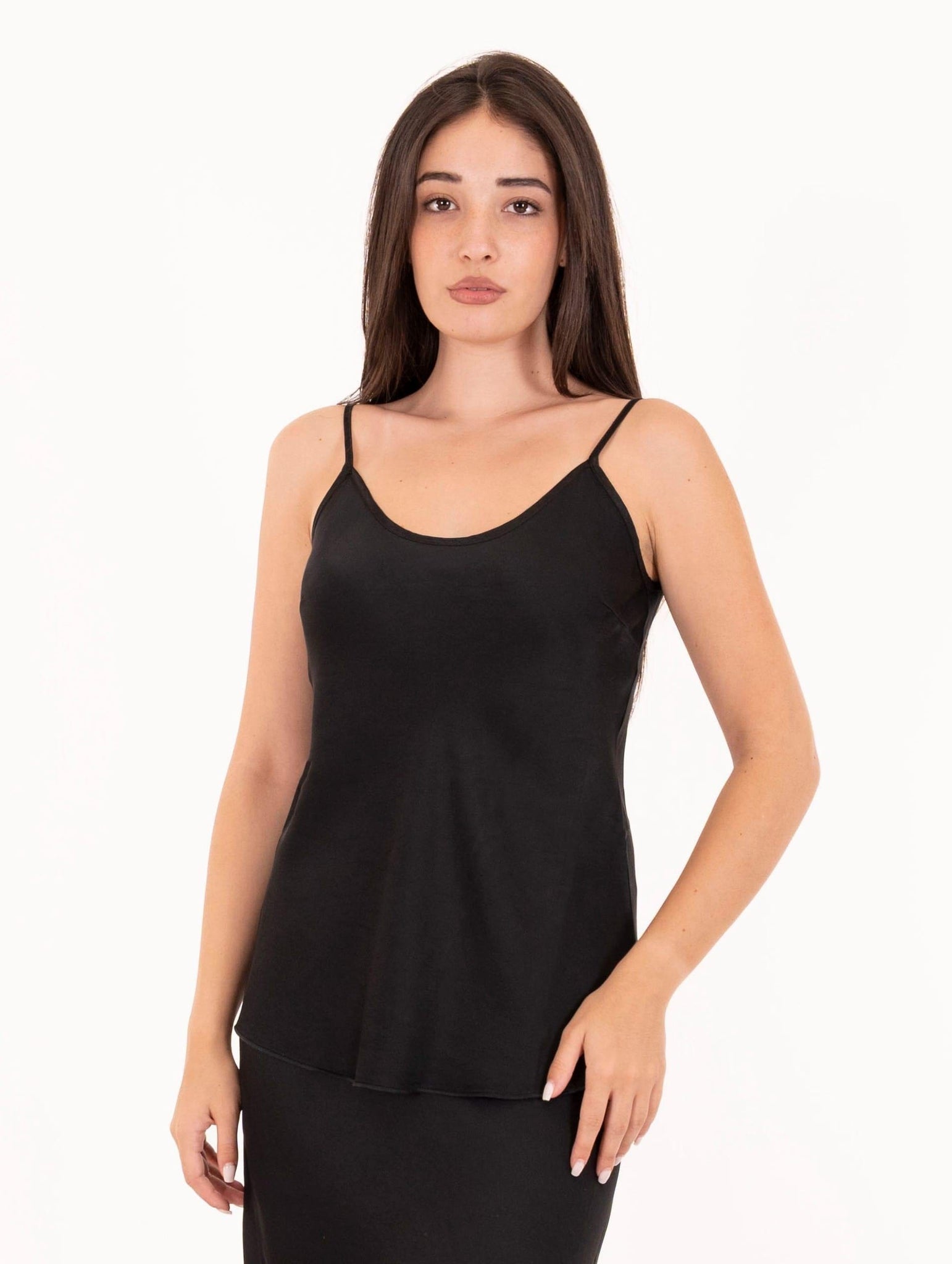 Top Daniele Fiesoli in Viscosa Stretch Nero