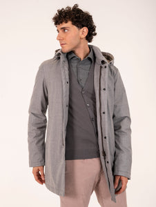 Trench Arka People Of Shibuya in Lana Vitale Barberis Canonico Grigio