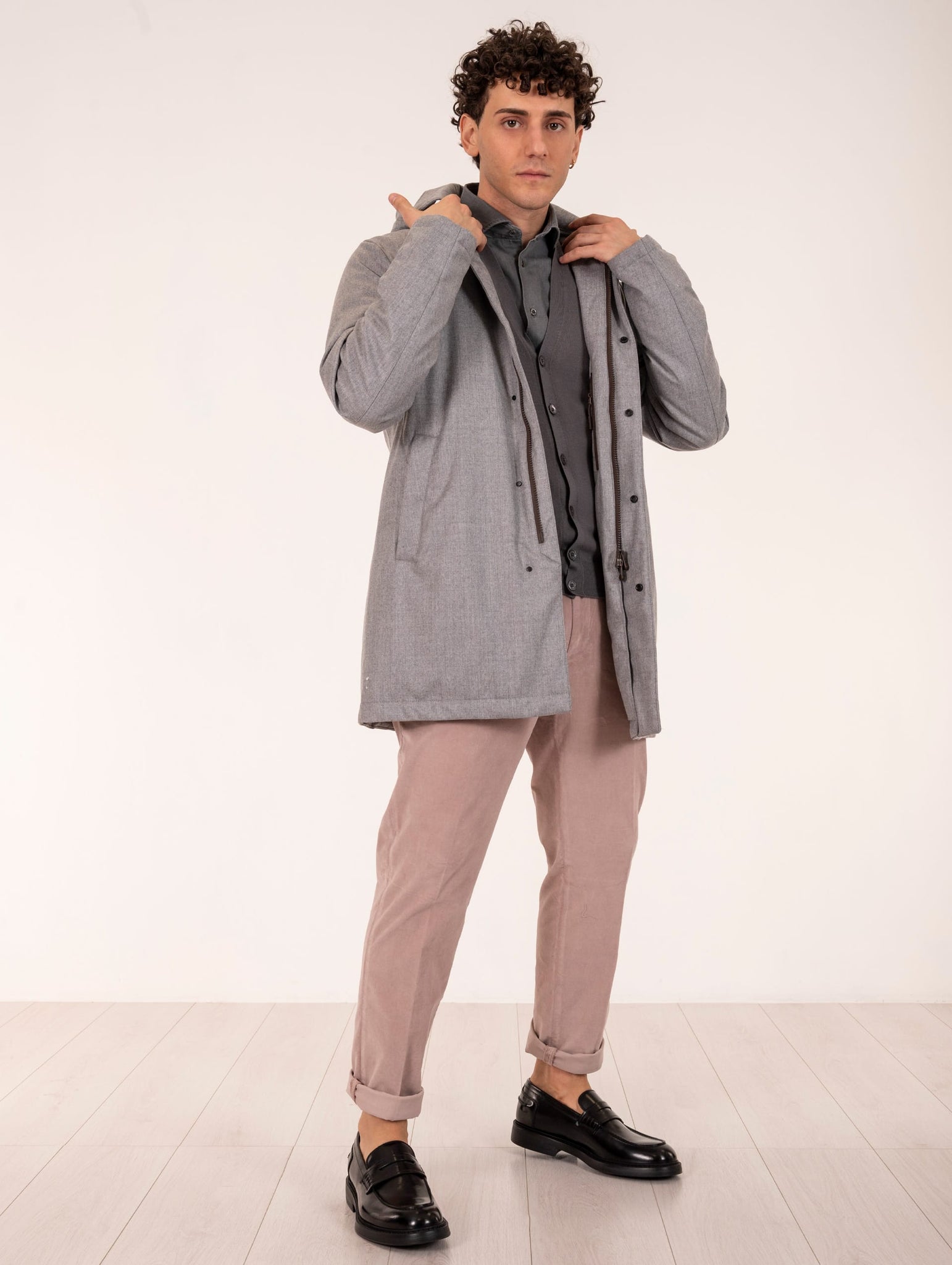 Trench Arka People Of Shibuya in Lana Vitale Barberis Canonico Grigio