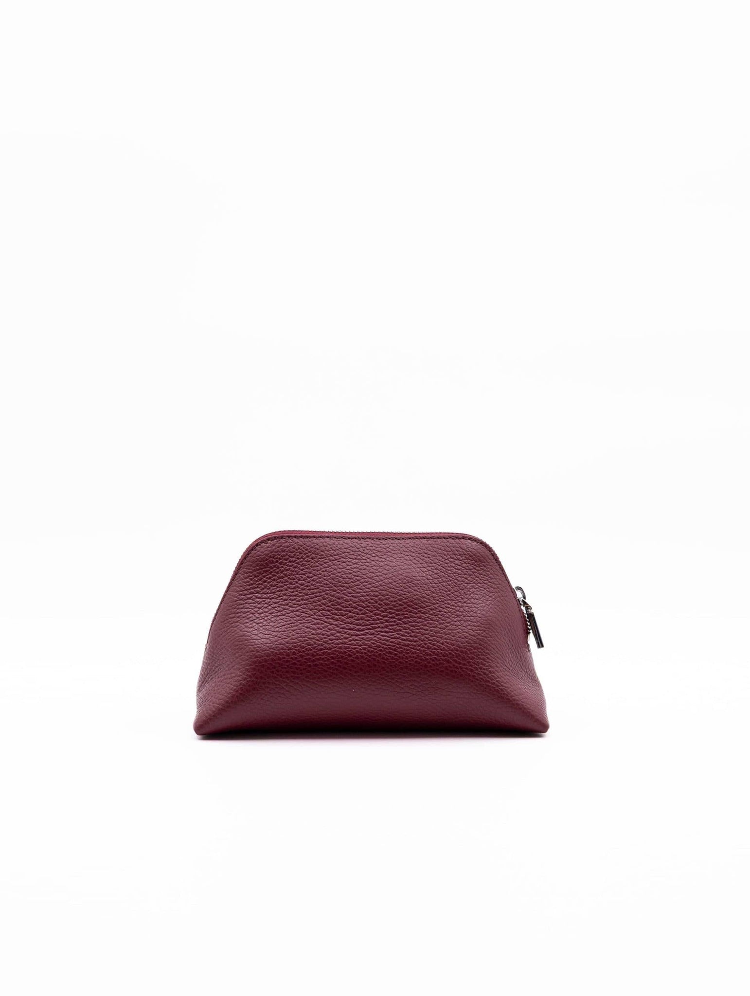 Tris Pochette Coccinelle in Pelle Martellata Bordeaux Multicolor