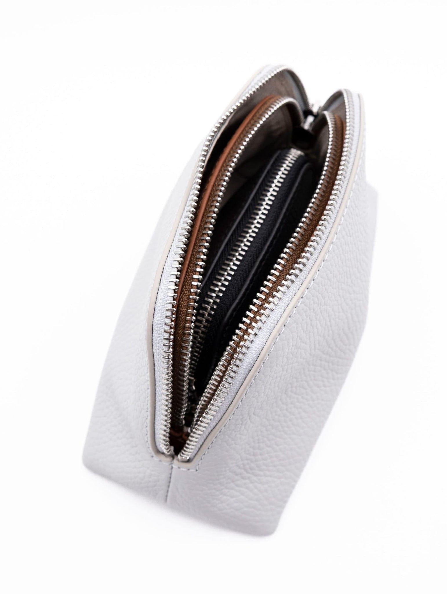 Tris Pochette Coccinelle in Pelle Martellata Cielo Multicolor