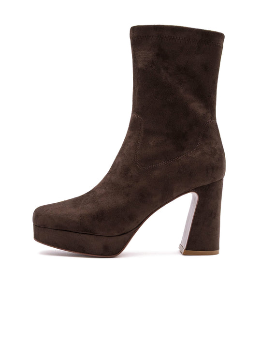 Tronchetto Bella Emanuelle Vee in Suede Marrone