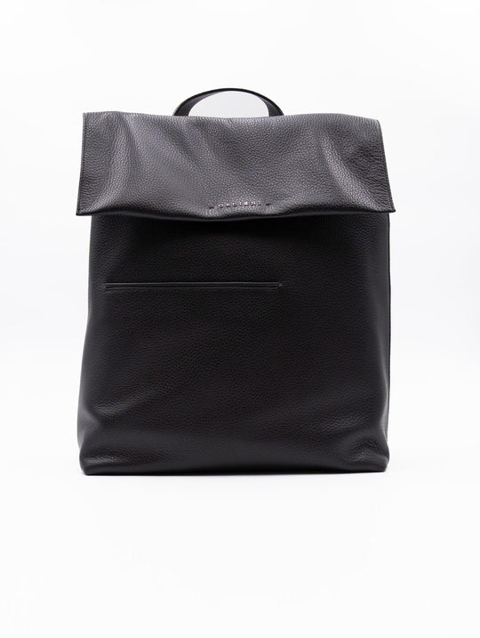 Zaino Active Orciani in Pelle Martellata Nero