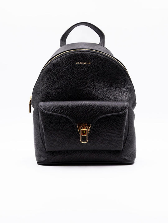 Zaino Beat Generation Coccinelle in Pelle Martellata Nero