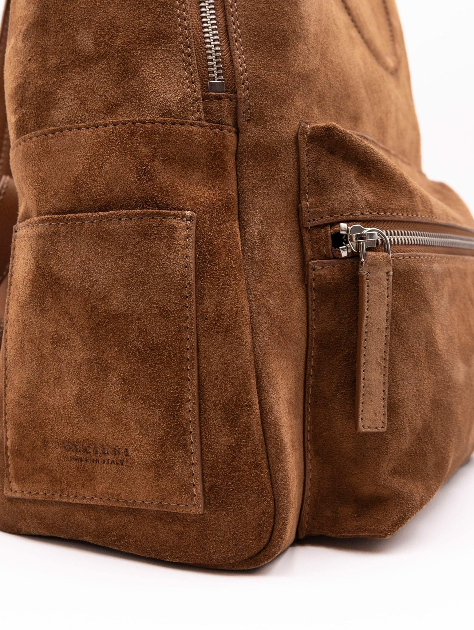 Zaino Laio Peach Orciani in Suede Cognac
