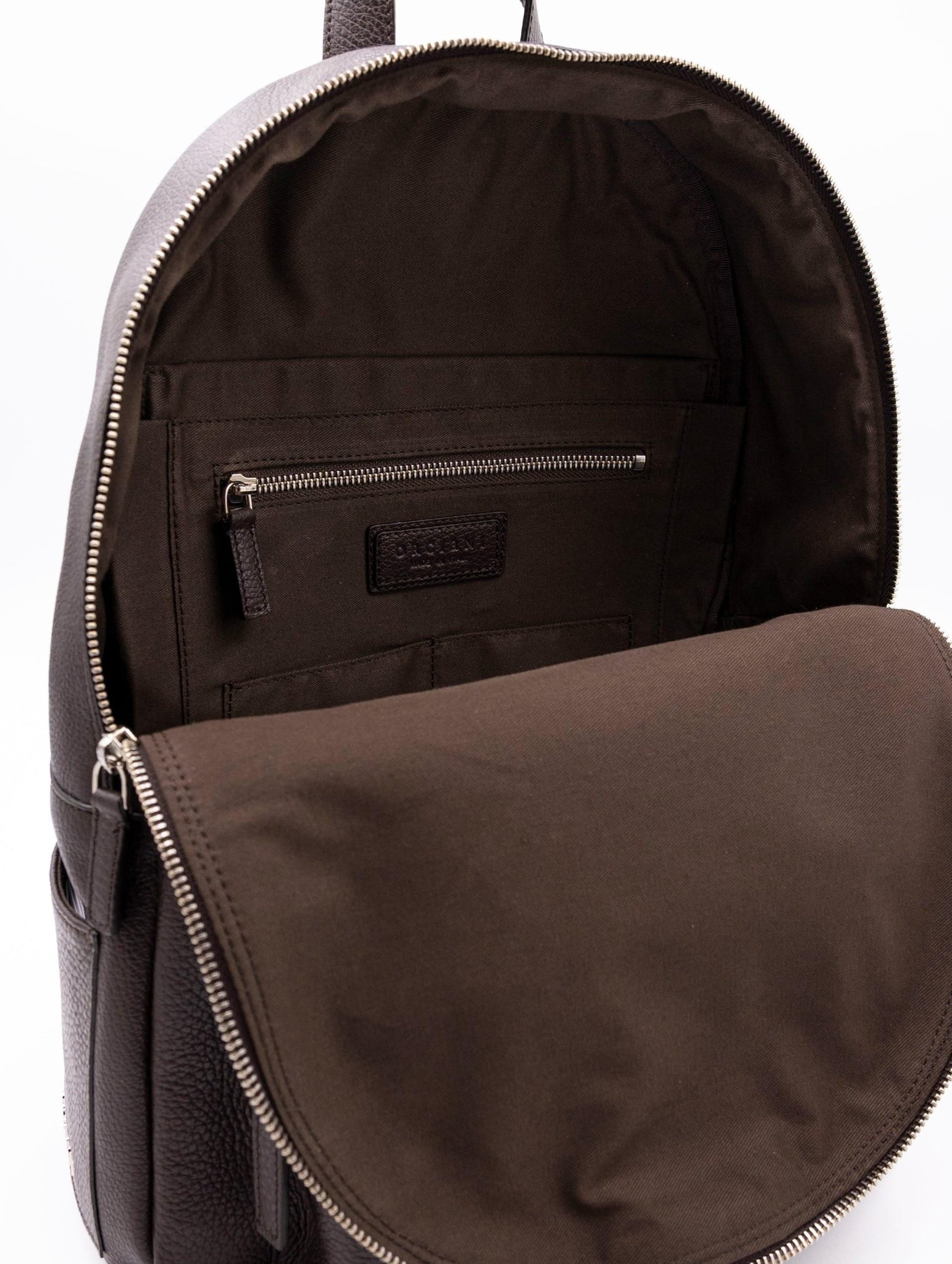 Zaino Orciani Micron in Pelle Ebano