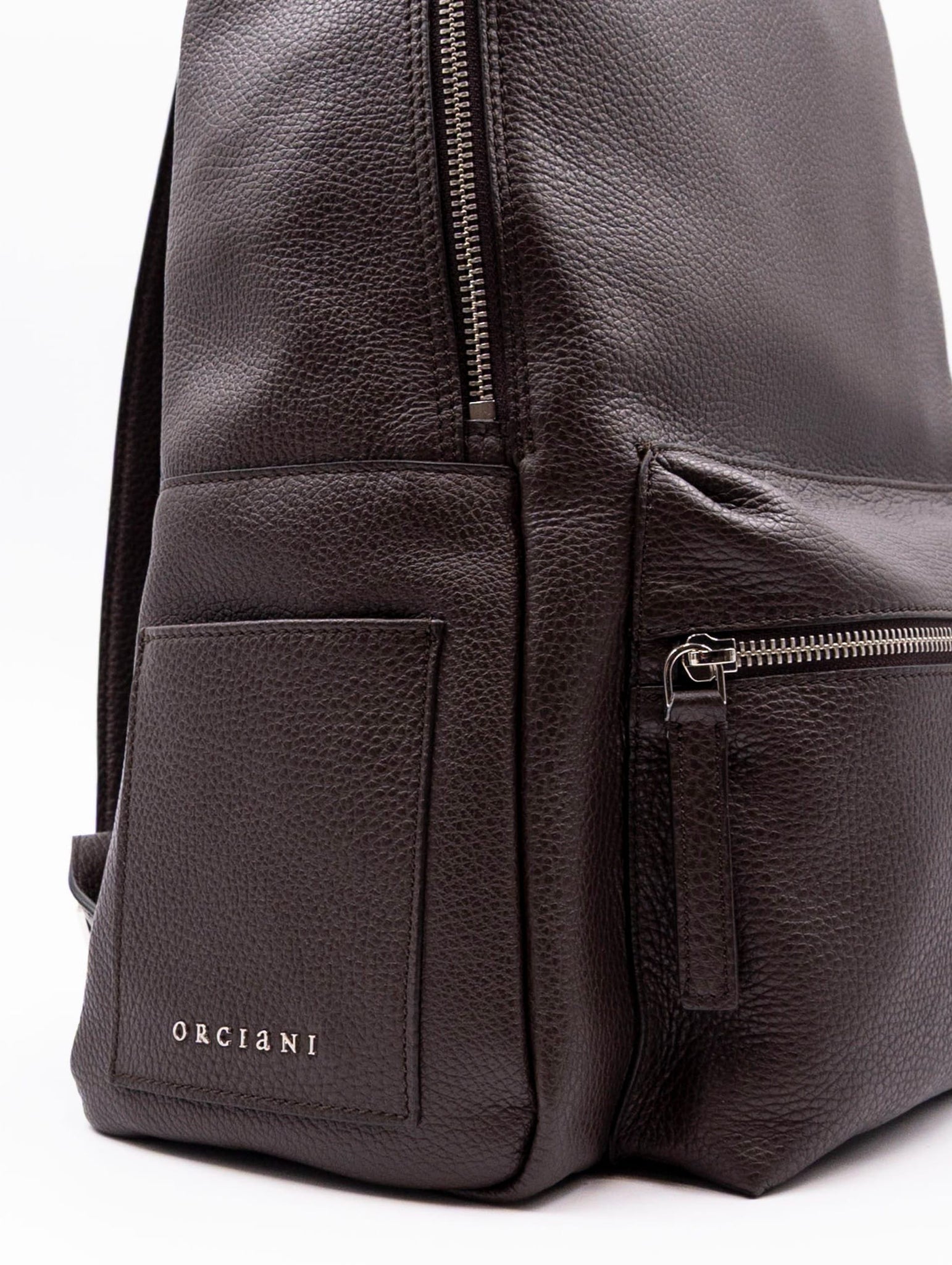 Zaino Orciani Micron in Pelle Ebano