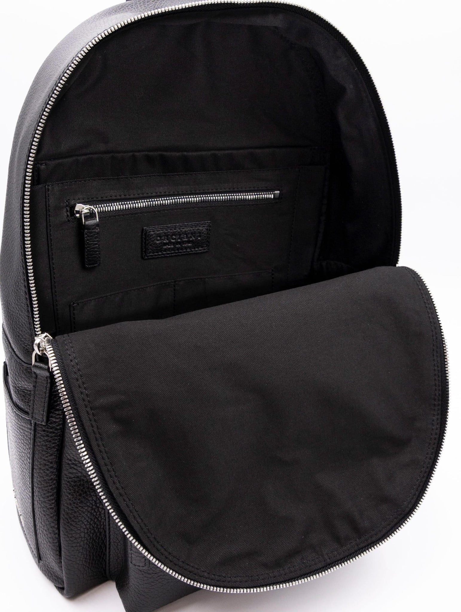 Zaino Orciani Micron in Pelle Nero
