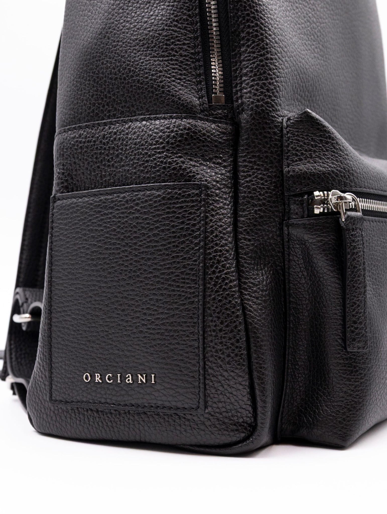 Zaino Orciani Micron in Pelle Nero
