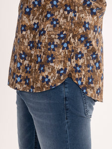 Camicia Floreale in Cotone Multicolore