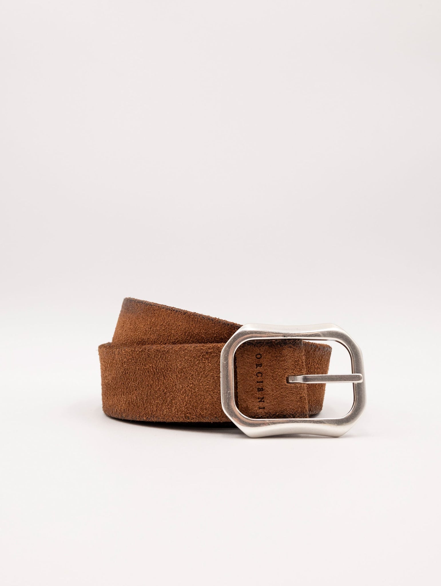 Cintura Orciani Hunting Double Reversibile in Suede Cuoio