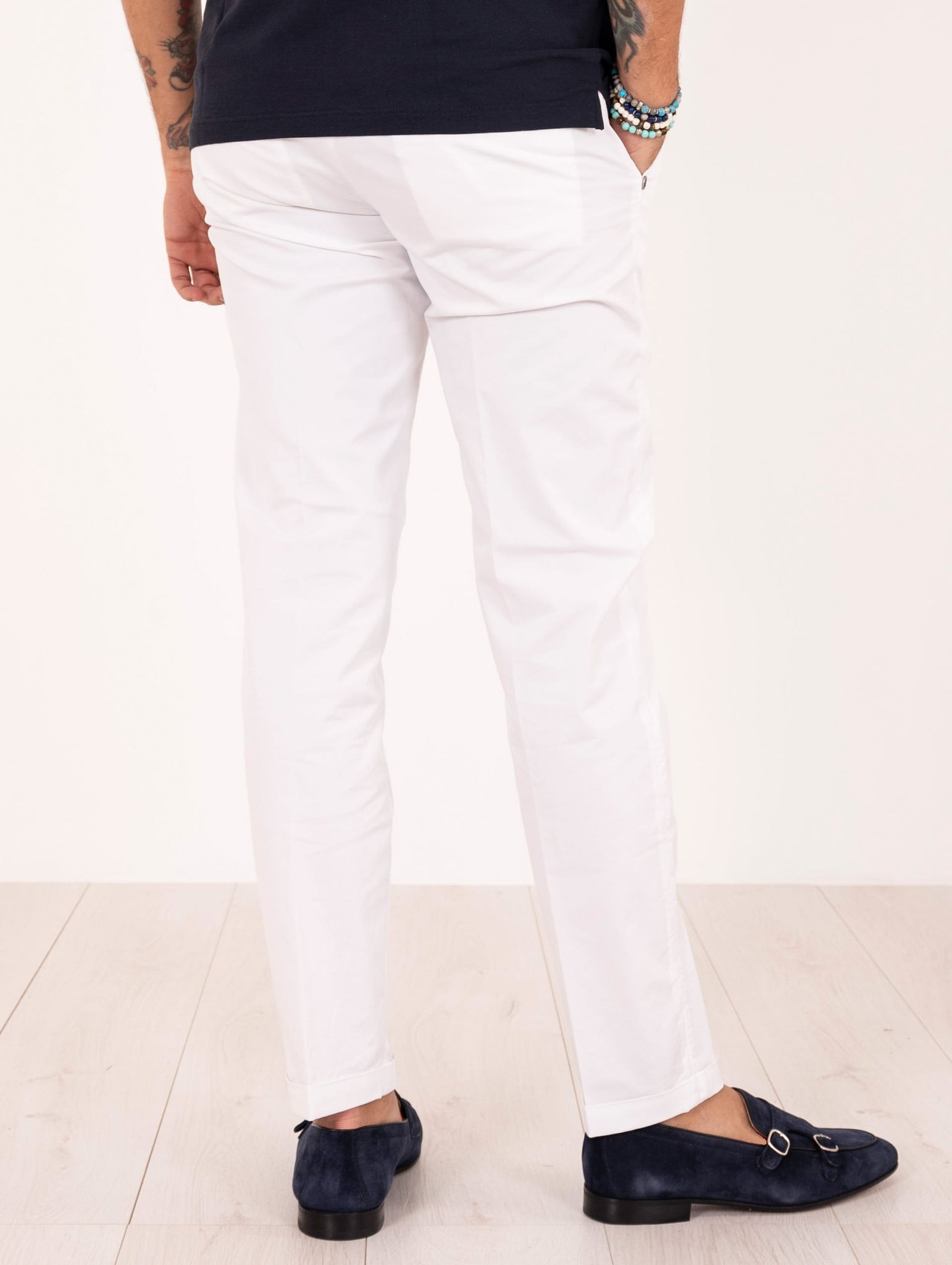 Pantalone Re-Hash Chino in Cotone Bianco
