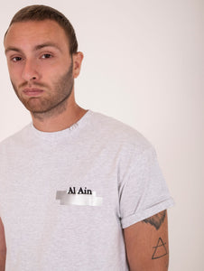 T-shirt Amhx Fleurs Al Ain in Cotone Grigio Melange