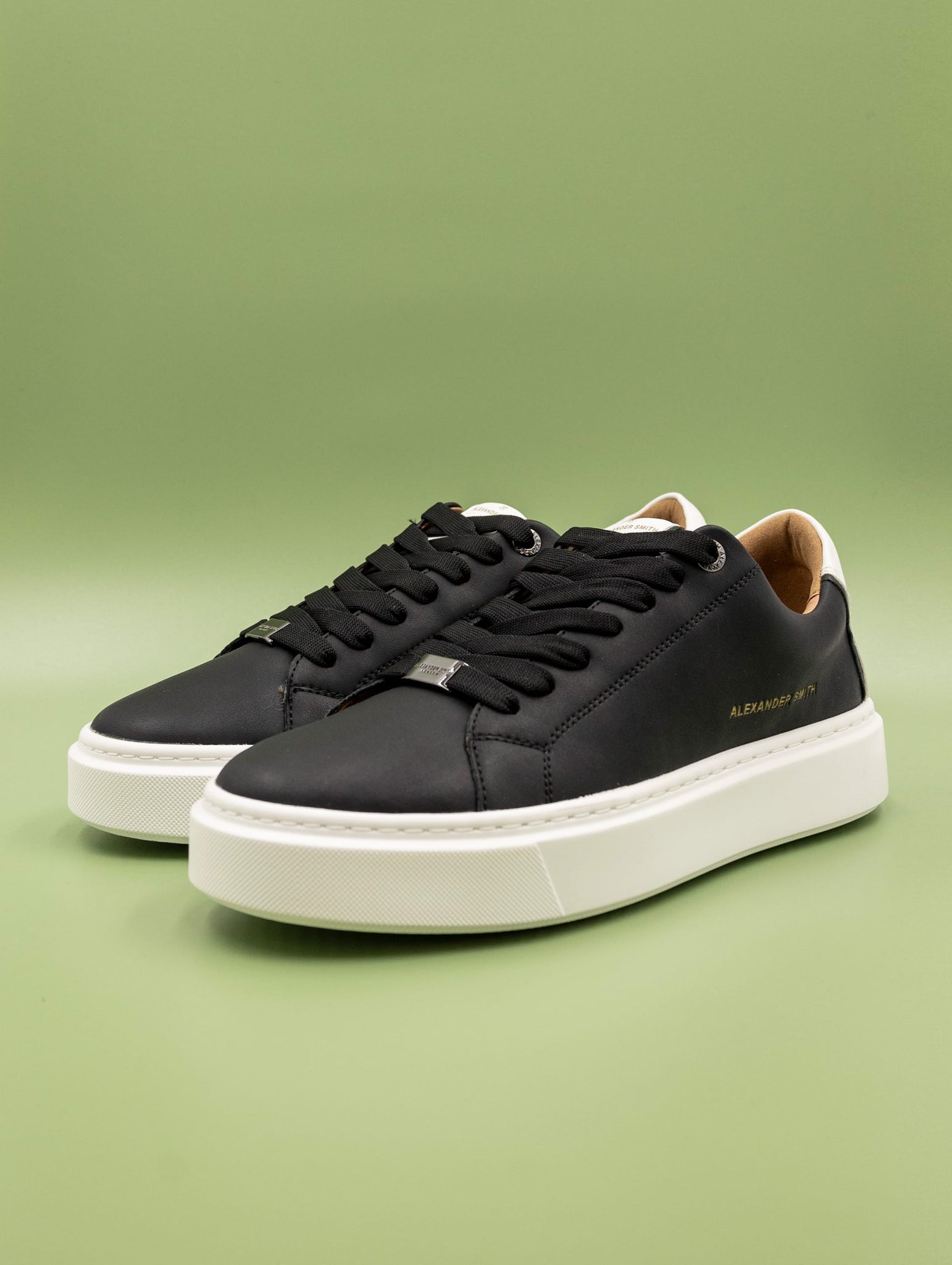 Sneakers Alexander Smith London Man in Pelle Nero