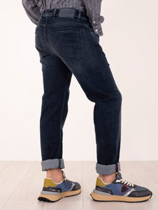Jeans Barmas in Cotone Stretch Denim Scuro