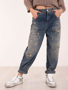 Jeans Boho Brand Unique con Rotture