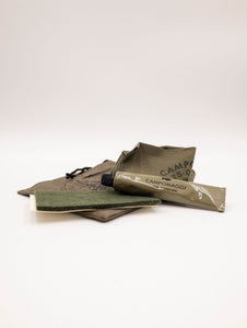 Shopping Bag Persiano Campomaggi in Tessuto e Pelle Verde Militare