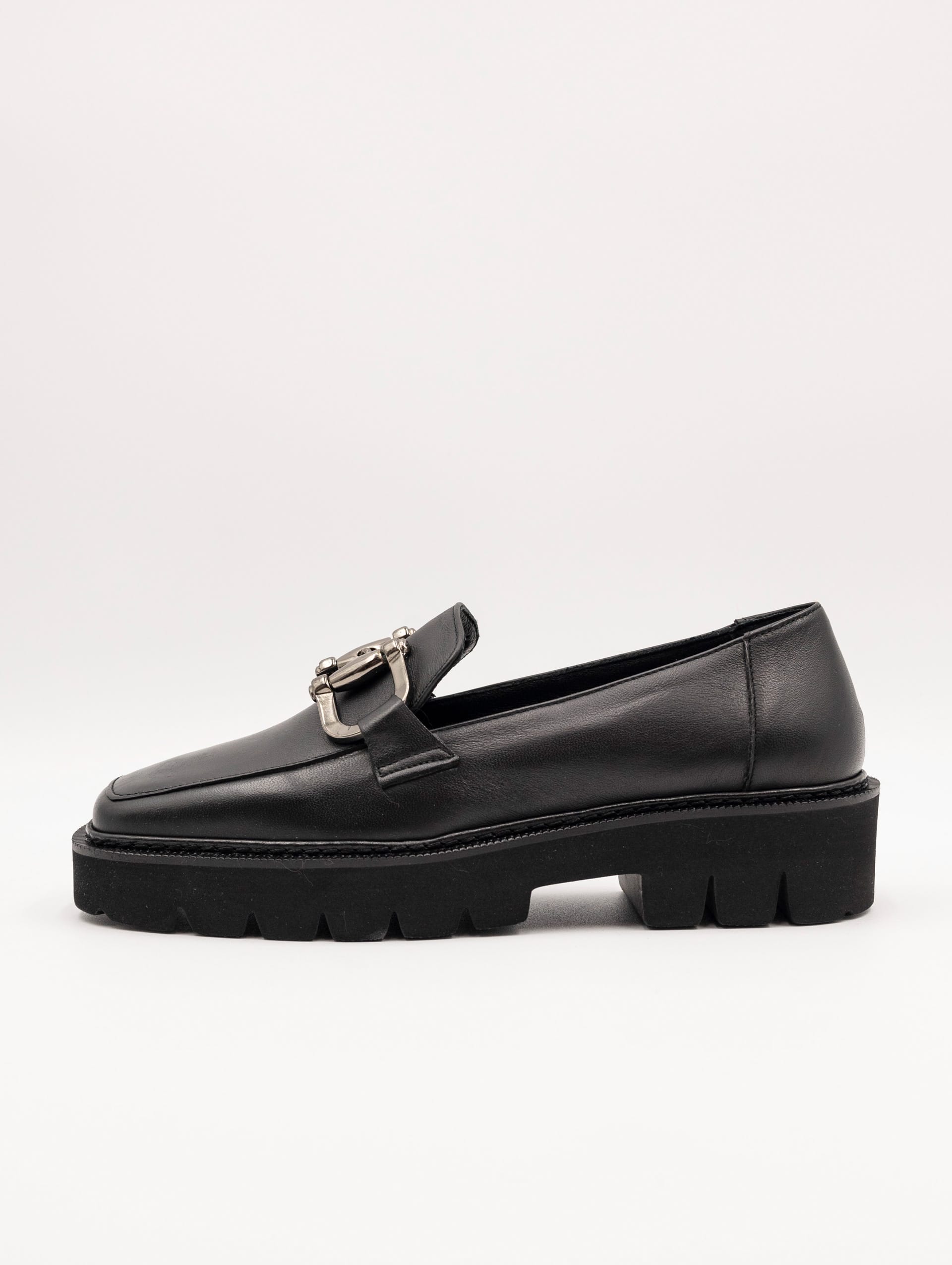 Chiarini Bologna Moccasin in Black Leather | Four Stroke