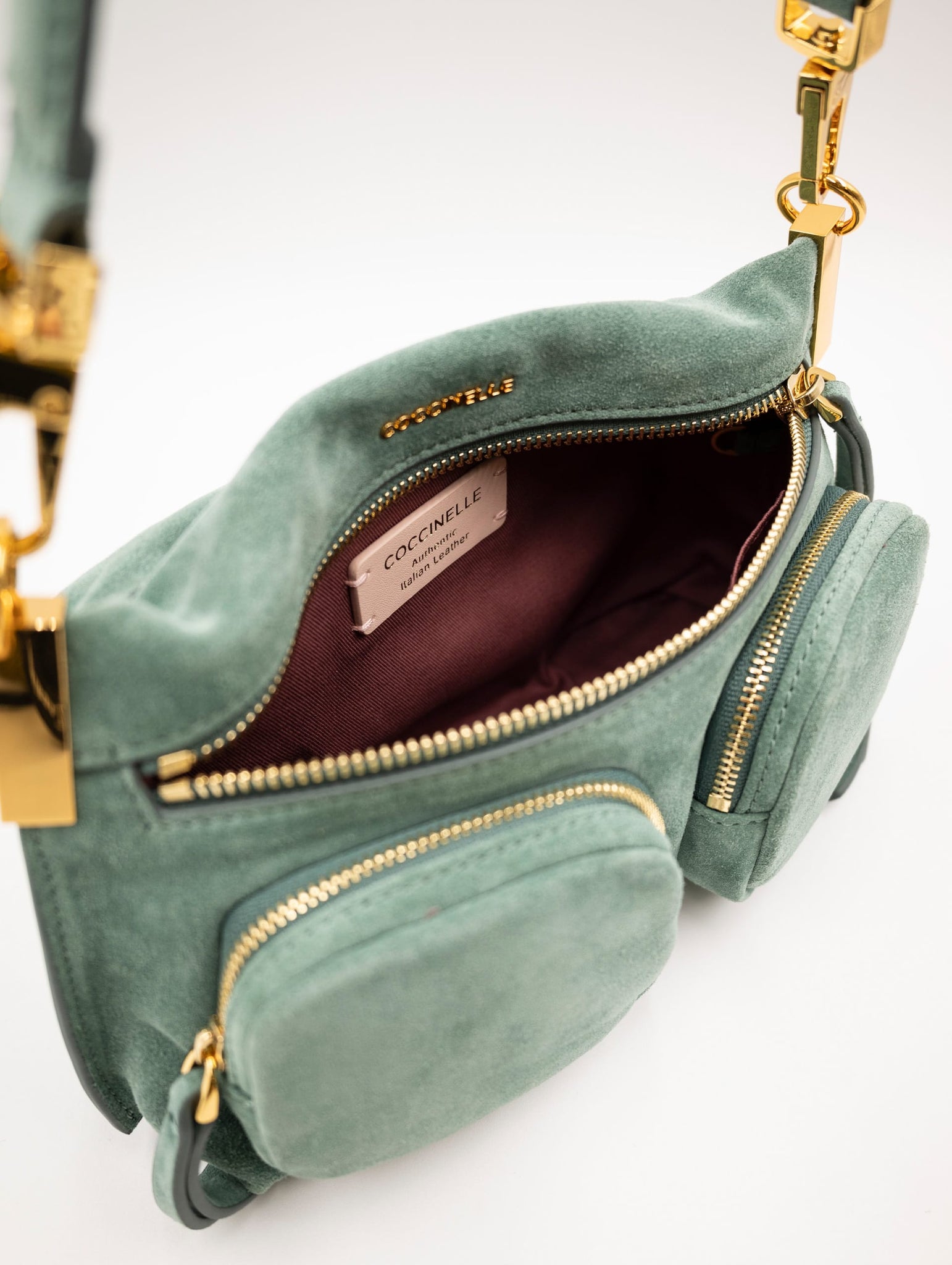 Minibag Hyle Coccinelle in Suede Verde