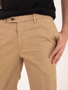 Pantalone Devore Well Fit in Cotone Cammello