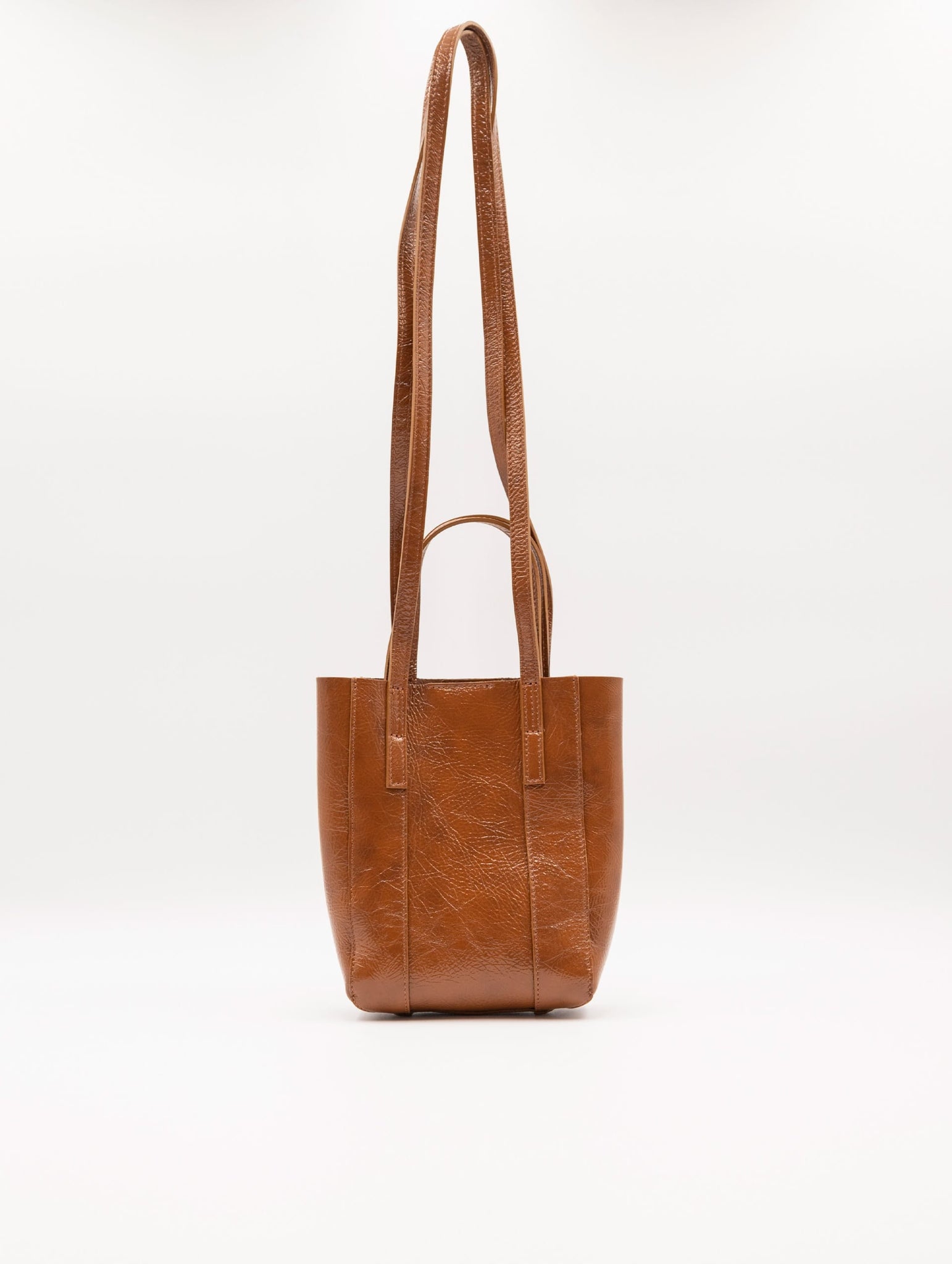 Minibag Superlight Gianni Chiarini in Pelle Martellata Cognac