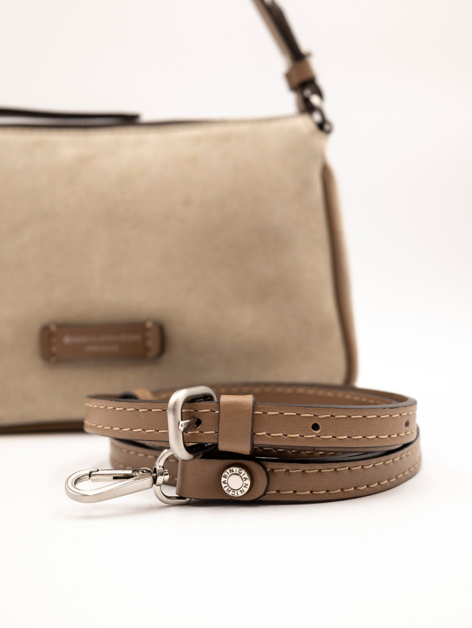 Minibag Brooke Gianni Chiarini In Suede Beige