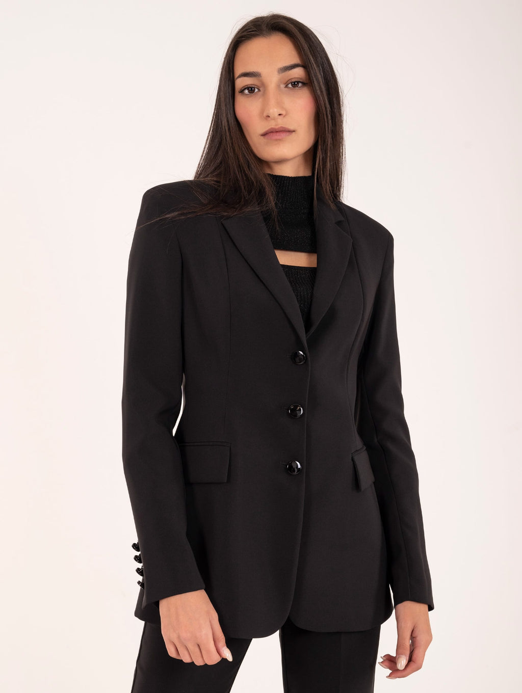 Nicole Kocca Gold Jacket Black | Four Stroke