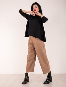 Pantalone Dritto Meimeij Punto Milano con Elastico Biscotto