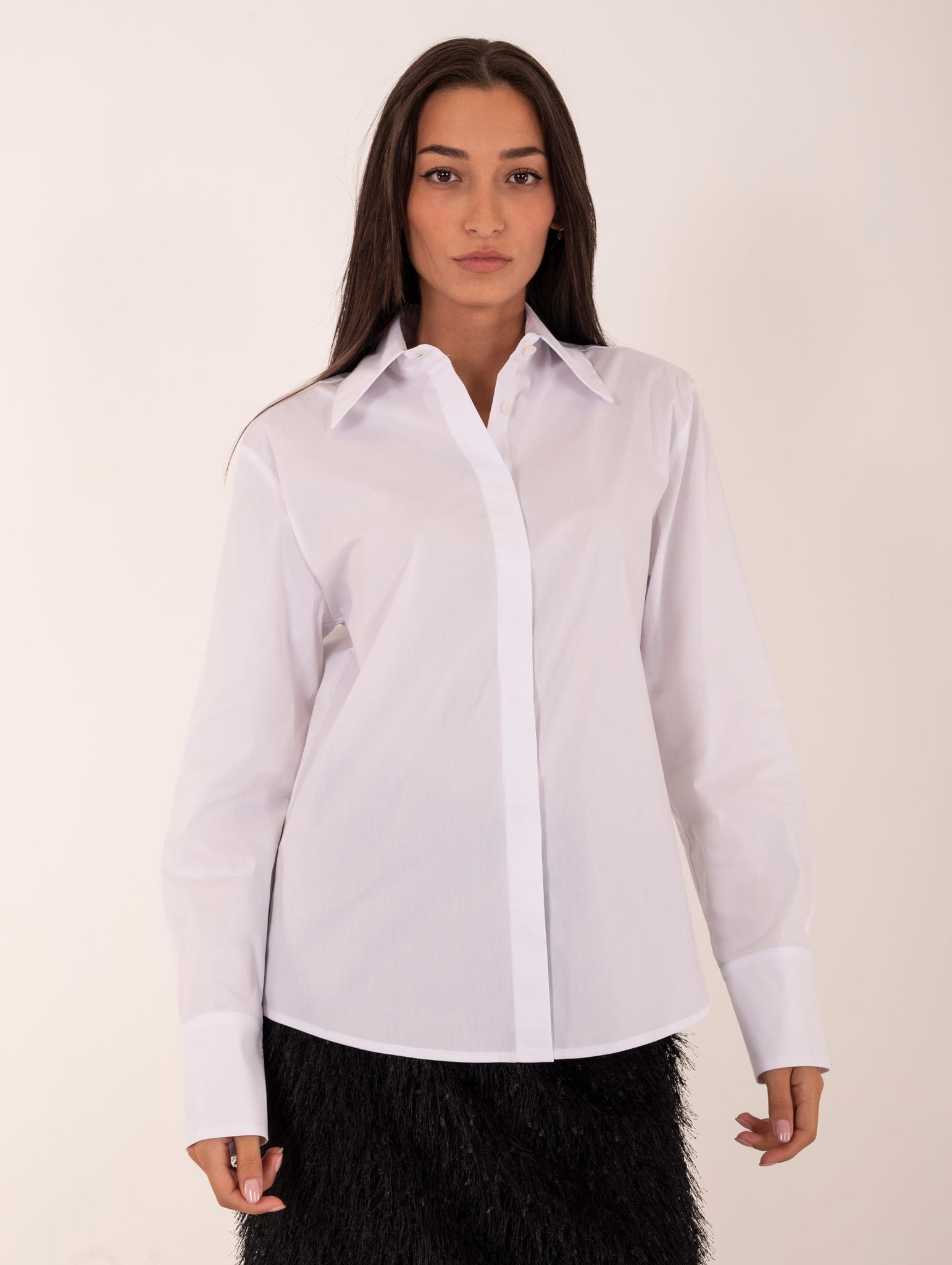 Camicia Meimeij in Cotone Bianco