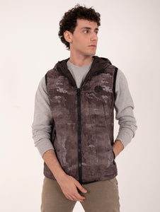 Gilet Reversibile Itai People of Shibuya Camo Marrone