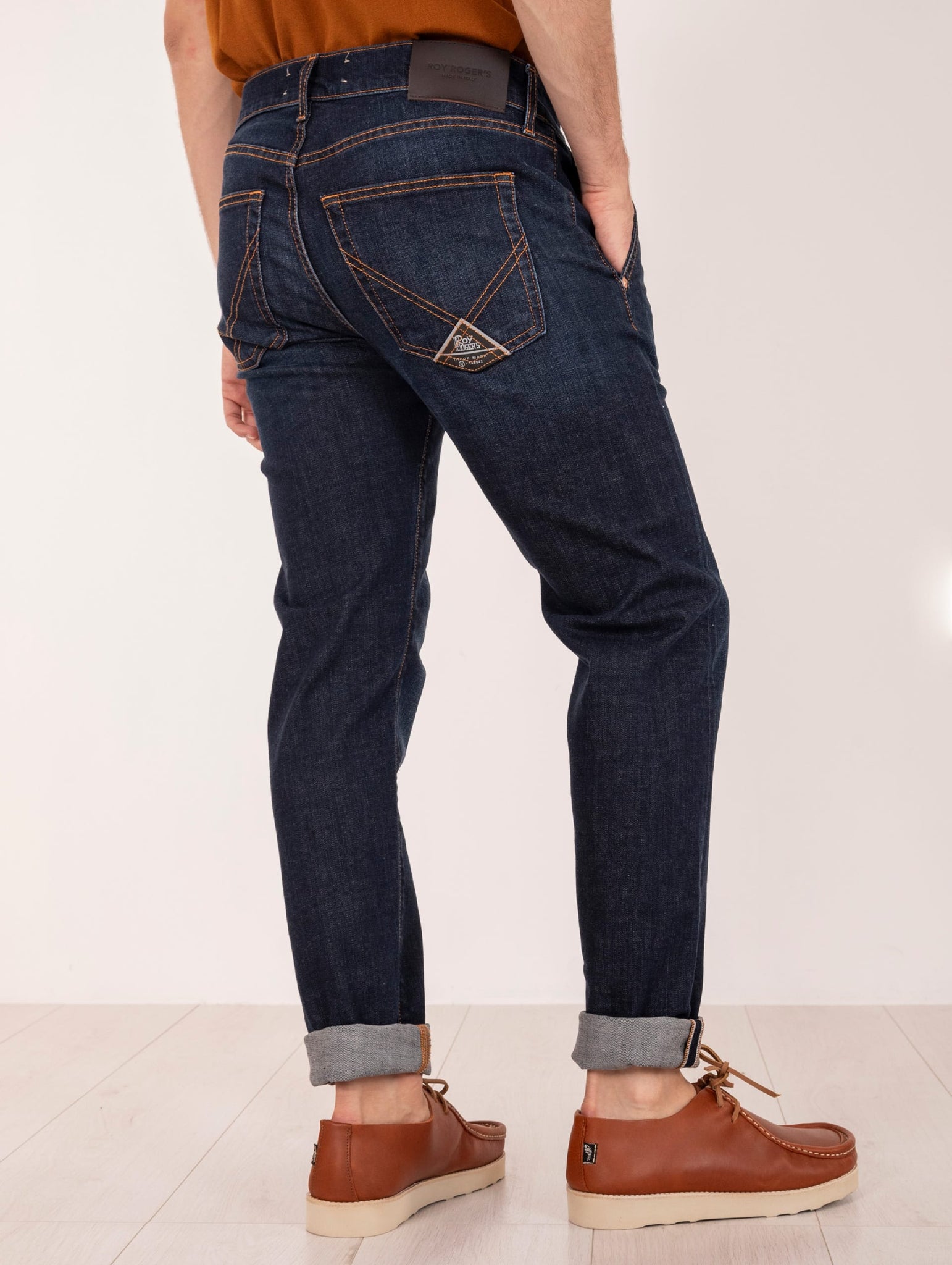 Jeans Roy Roger's Pater in Cotone Denim Scuro