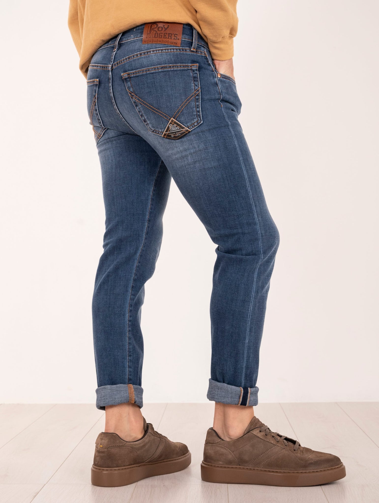 Jeans Roy Roger's World Trade in Denim Candiani Medio