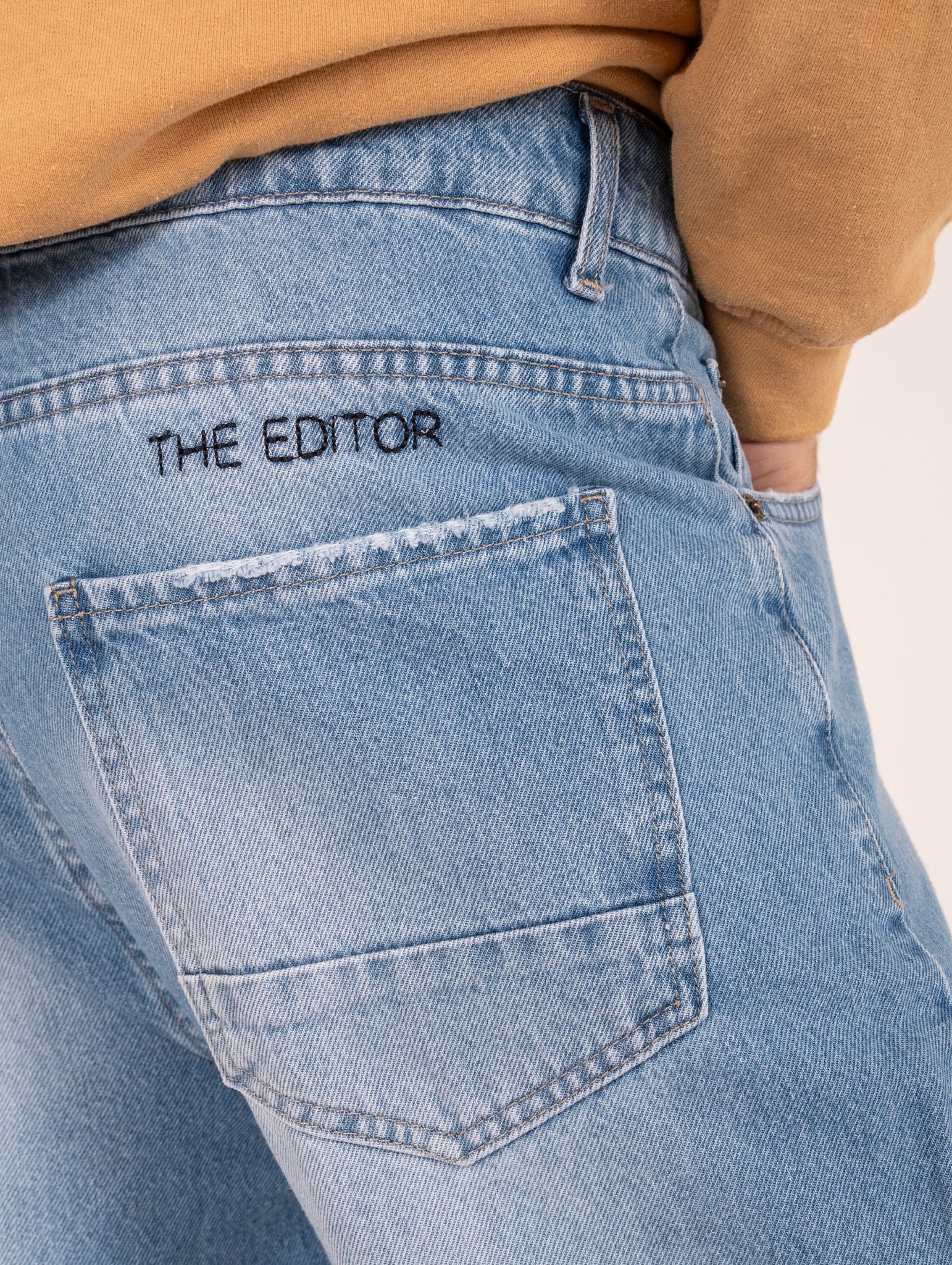 Jeans The Editor con Rotture Denim Chiaro