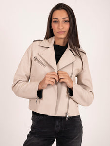 Chiodo The Jackie Leather in Pelle Crema