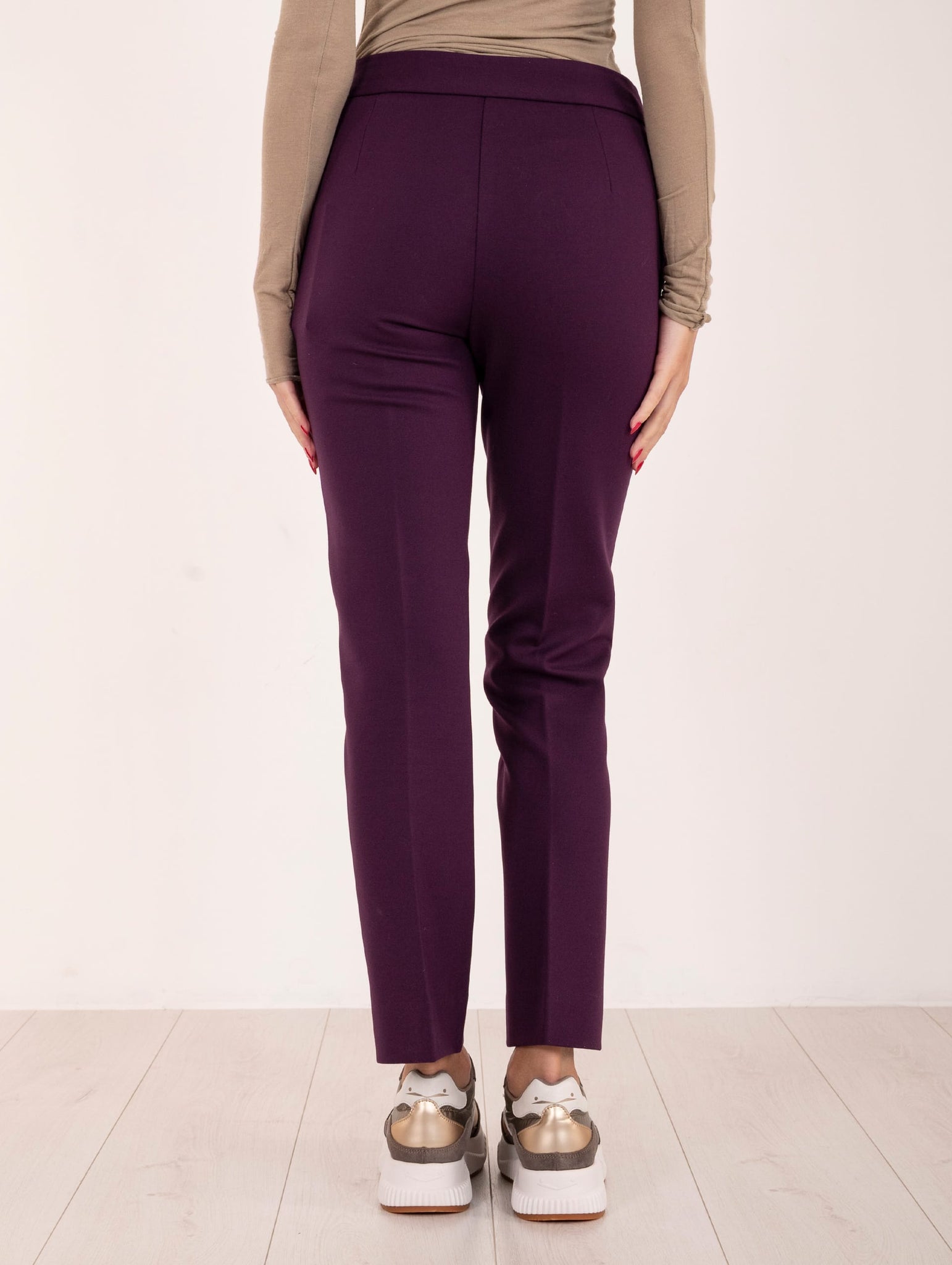 Pantalone Via Masini 80 in Viscosa Viola