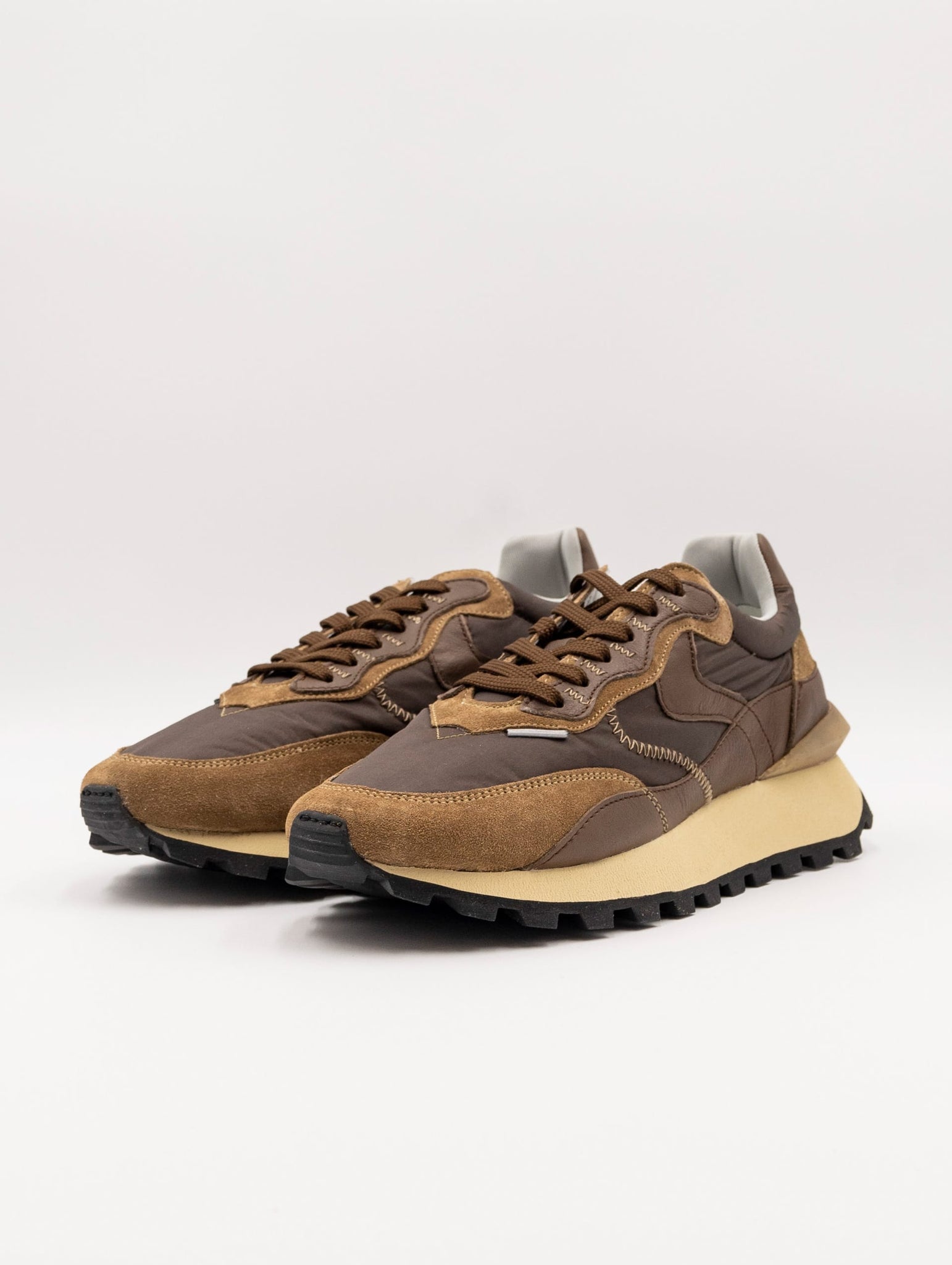 Sneakers Voile Blanche Qwark Hype Marrone e Tabacco