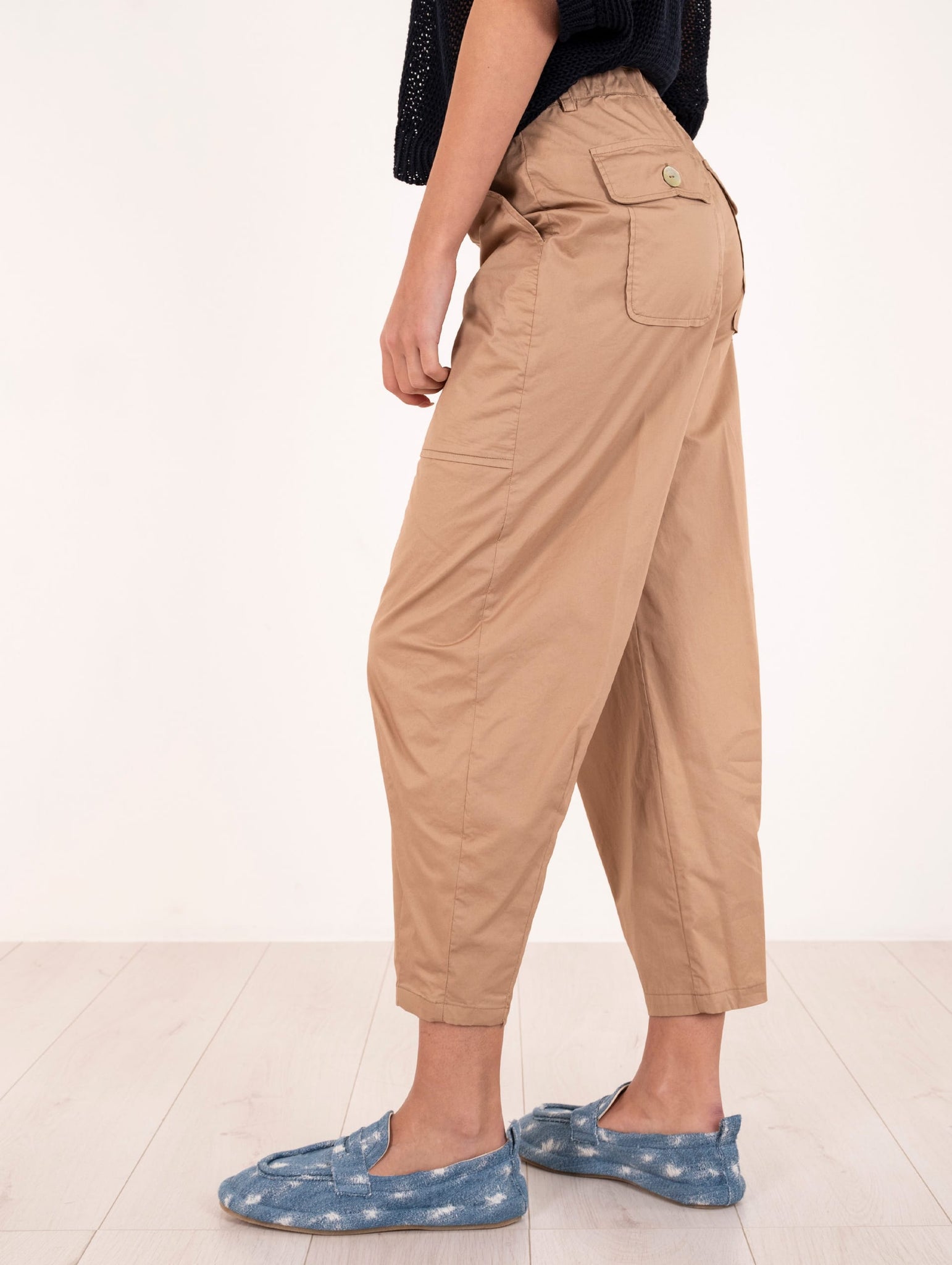 Pantalone Alessia Santi in Cotone Nocciola