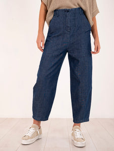 Pantalone Alessia Santi in Cotone e Lino Denim