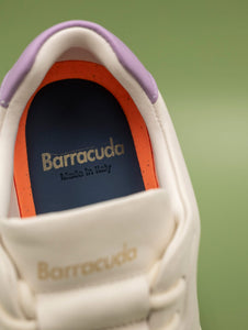 Sneaker Barracuda Phoneix in Pelle Bianca e Lilla