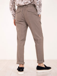 Pantalone Devore Chino in Solaro Super Light 120 Sabbia