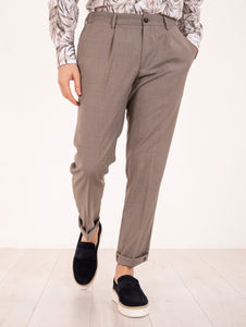 Pantalone Devore Chino in Solaro Super Light 120 Sabbia