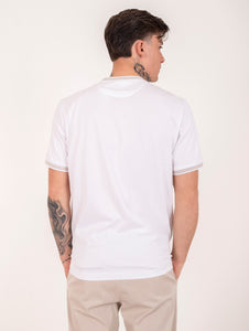 T-Shirt Eleventy Milano Platinum in Cotone Giza Bianca