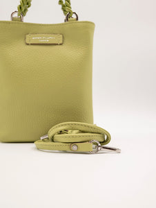 Minibag Camilla Gianni Chiarini in Pelle Martellata Verde Chiaro