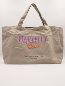Shopping Bag Marcella Gianni Chiarini in Canvas e Pelle Corda e Militare