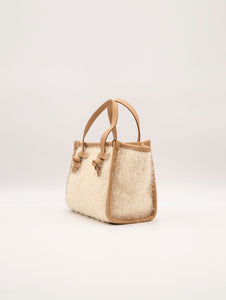 Minibag Miss Marcella Gianni Chiarini in Pelle e Tessuto Naturale