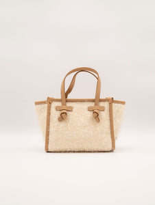 Minibag Miss Marcella Gianni Chiarini in Pelle e Tessuto Naturale