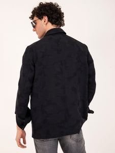 Overshirt L.B.M. 1911 Blackout in Lino e Cotone Nera