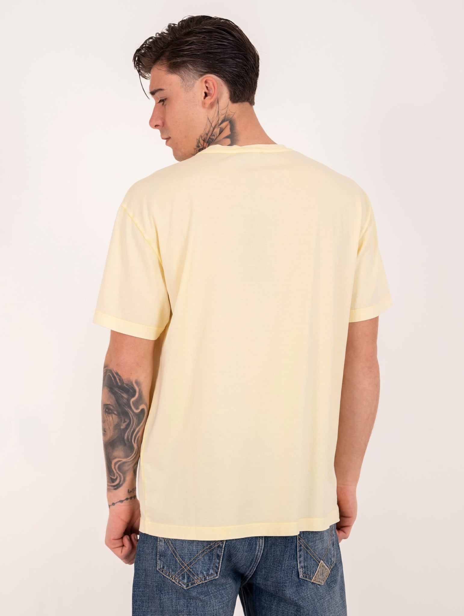 T-Shirt M/M Roberto Collina in Cotone Giallo