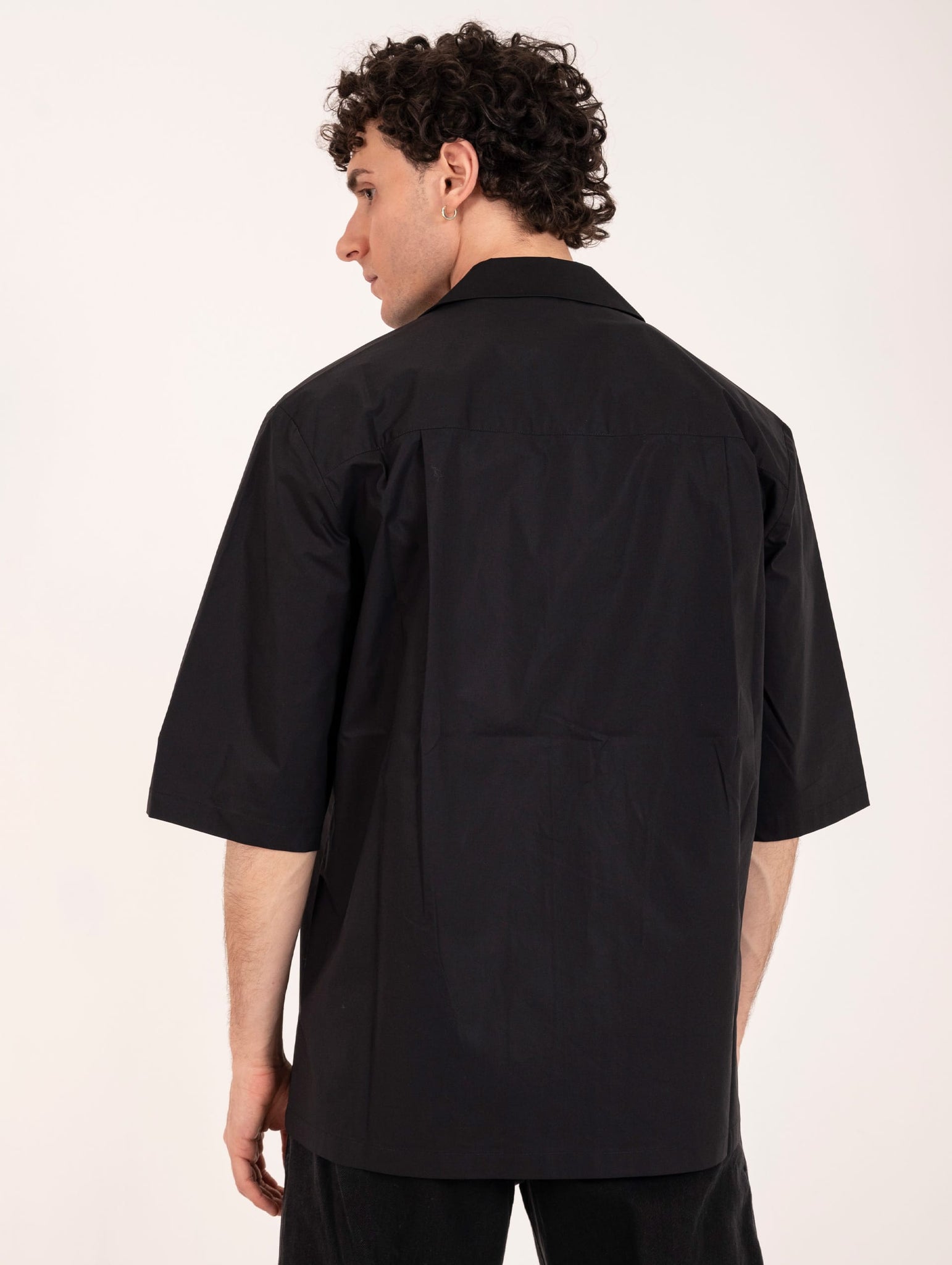 Overshirt M/M Roberto Collina in Cotone Nero